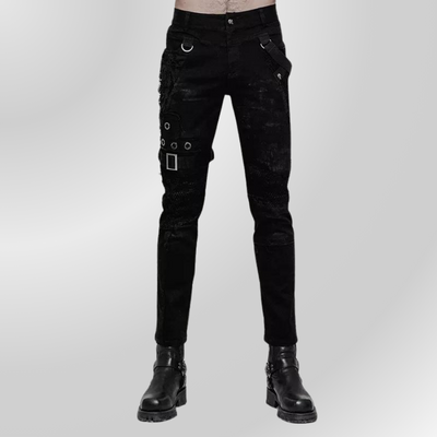Pantalón Negro Gótico para Hombre PUNK RAVE