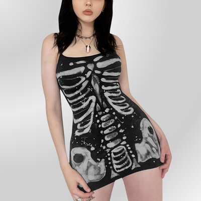 Vestido gótico esqueleto