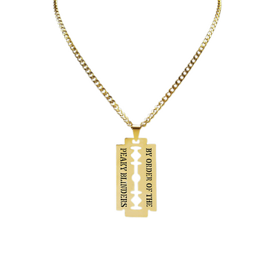 Collar Rock Dorado con Cuchilla