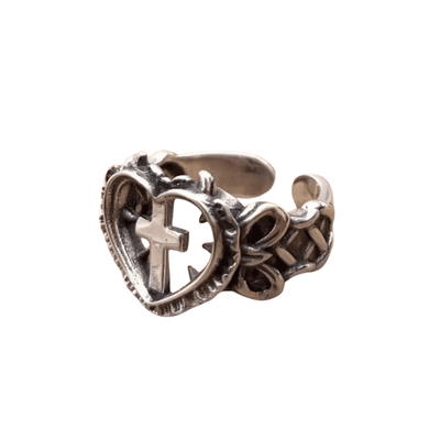 Anillo Corazón y Cruz