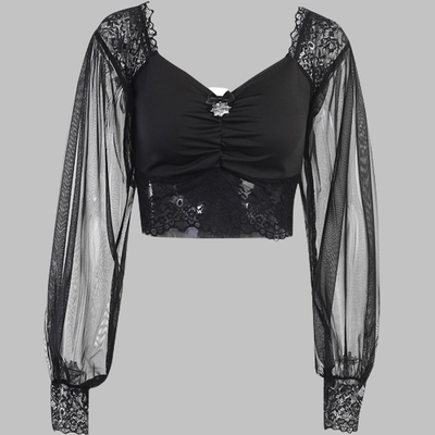 Top romántico gótico para mujer