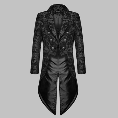 Chaqueta gótica victoriana negra para hombre