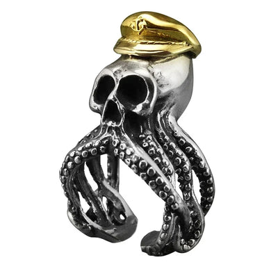 Anillo Rock Biker Pulpo