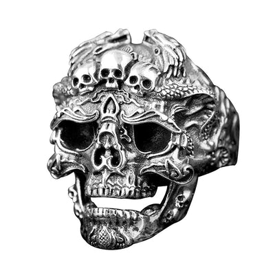 Anillo Biker Calavera Rock