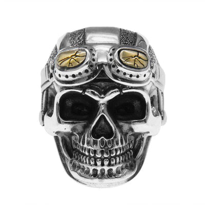 Anillo Rock Biker Moto Calavera