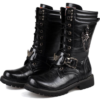Bota Gótica Hombre Negro Goth