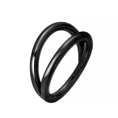 Piercing de nariz doble anillo negro