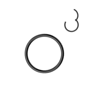 Piercing de nariz anillo negro