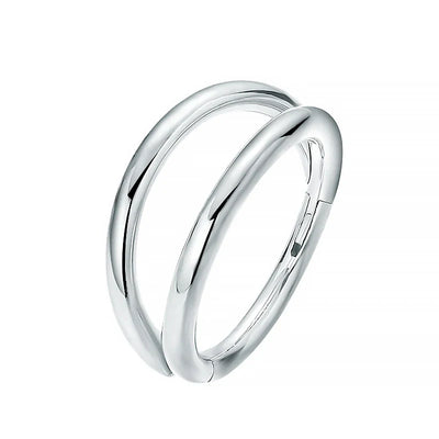 Piercing de Nariz Doble Aro Plateado