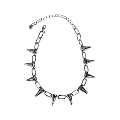 Collar gótico con pinchos para mujer color negro 35cm