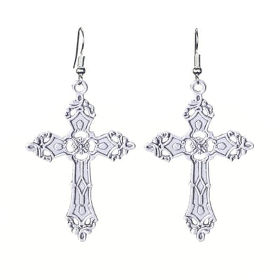Pendientes góticos cruzados