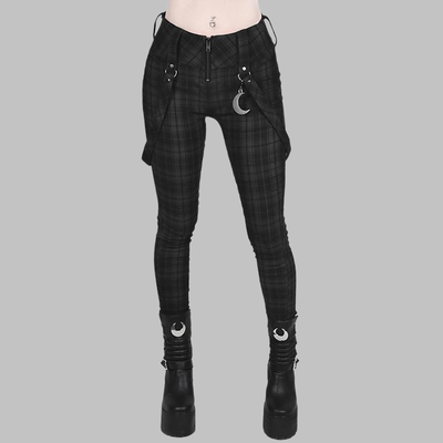 Pantalones punk góticos para mujer