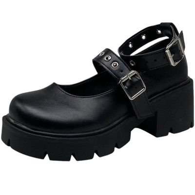 Zapatos de cuña góticos