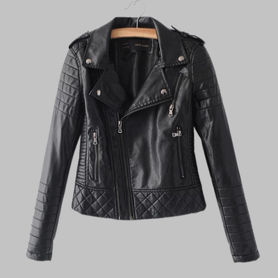 Chaqueta de cuero gótica para mujer