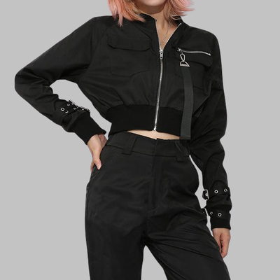 Chaqueta Gótica Negra Mujer