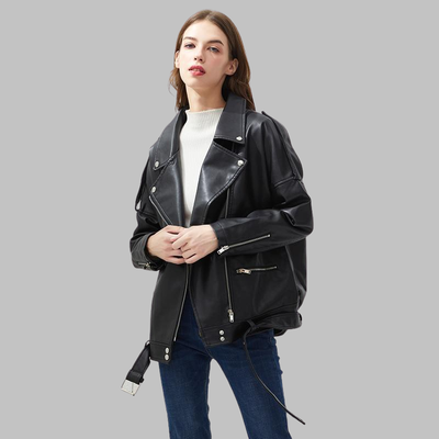 Chaqueta de Imitación de Cuero Mujer Gótica
